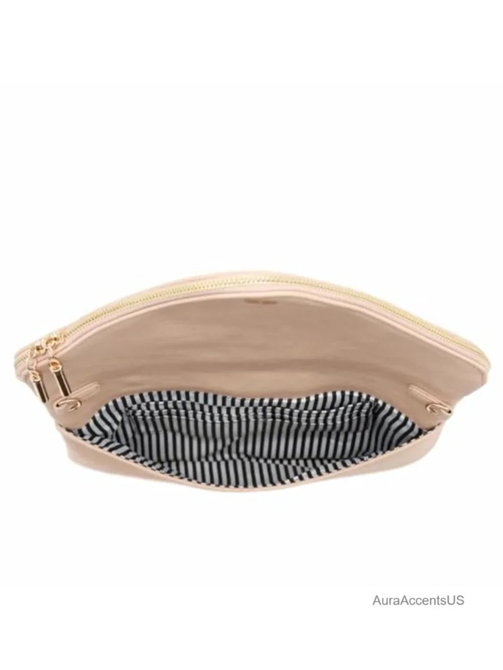 XL Faux Leather Envelope Clutch Evening Bag with Detachable Chain Strap